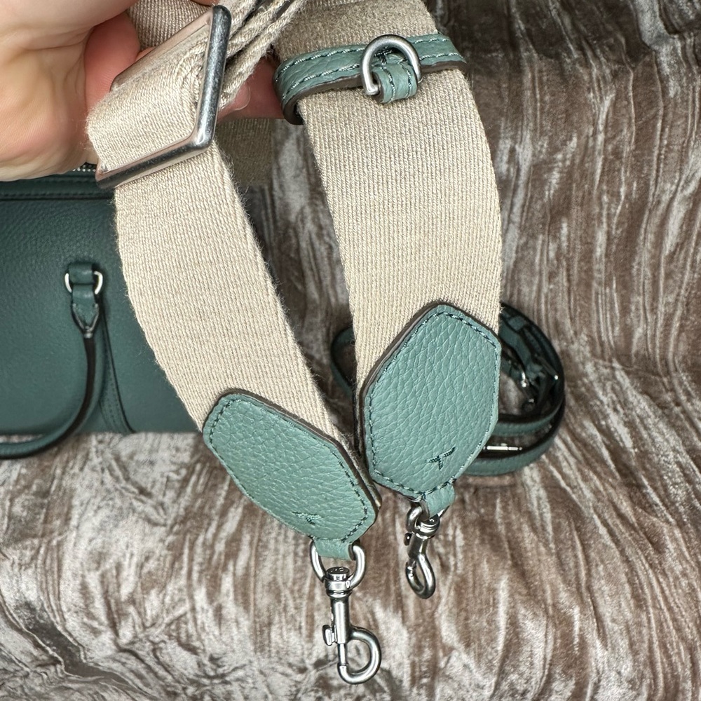 Tory Burch Green Leather Mini Satchel with Tassel - Picture 8 of 9